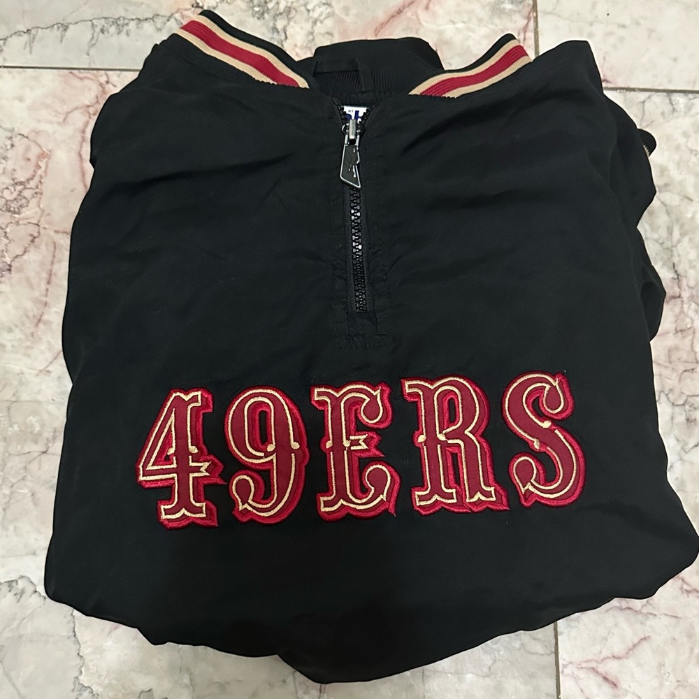 49ERS windbreaker quarter zip oversized jacket